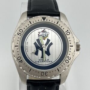 New York Yankees MLB 1998 World Series Champions Watch Leather Band- New Battery
